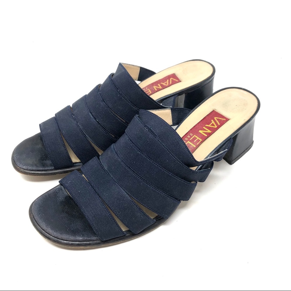 VAN ELI blue fabric slides - Picture 2 of 7